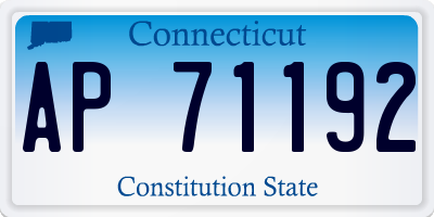 CT license plate AP71192