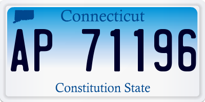 CT license plate AP71196