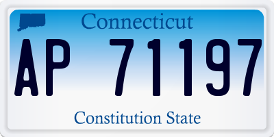 CT license plate AP71197