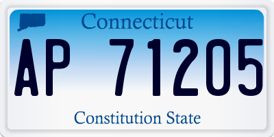 CT license plate AP71205