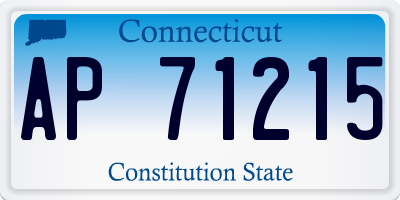 CT license plate AP71215