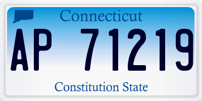 CT license plate AP71219