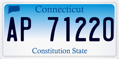 CT license plate AP71220