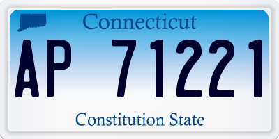 CT license plate AP71221