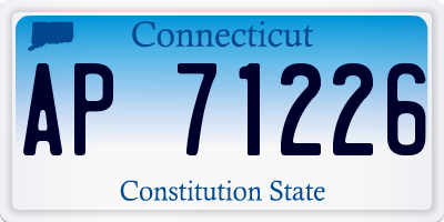 CT license plate AP71226