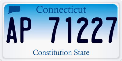 CT license plate AP71227