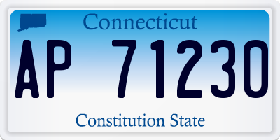 CT license plate AP71230