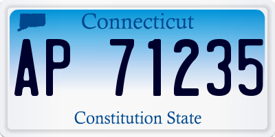 CT license plate AP71235