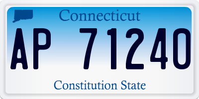 CT license plate AP71240
