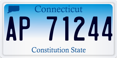 CT license plate AP71244