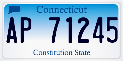 CT license plate AP71245