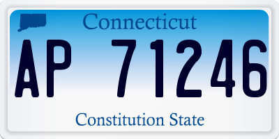 CT license plate AP71246