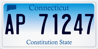 CT license plate AP71247