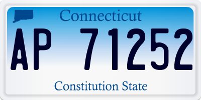 CT license plate AP71252