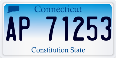 CT license plate AP71253