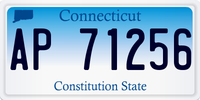 CT license plate AP71256
