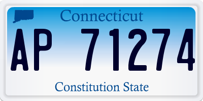 CT license plate AP71274
