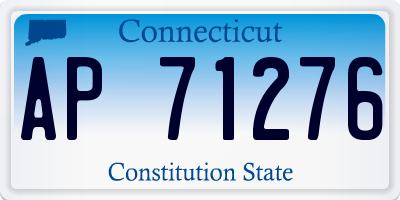 CT license plate AP71276