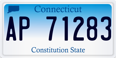 CT license plate AP71283
