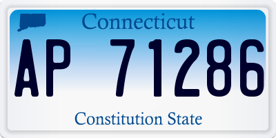 CT license plate AP71286