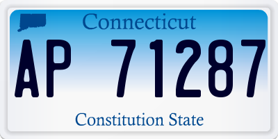 CT license plate AP71287