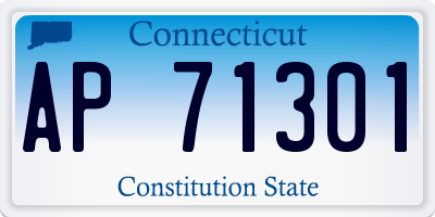 CT license plate AP71301