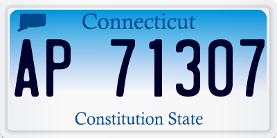 CT license plate AP71307