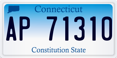 CT license plate AP71310