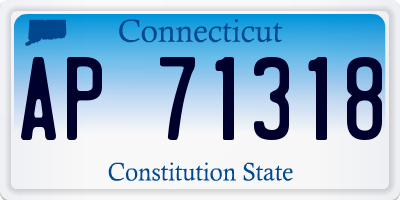 CT license plate AP71318