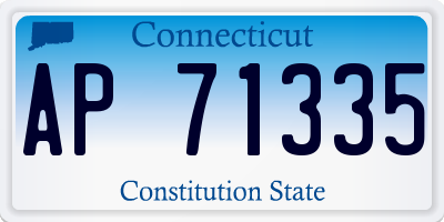CT license plate AP71335