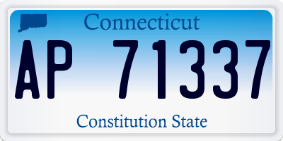 CT license plate AP71337
