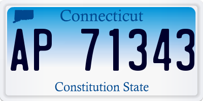CT license plate AP71343