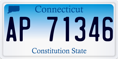 CT license plate AP71346
