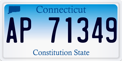 CT license plate AP71349