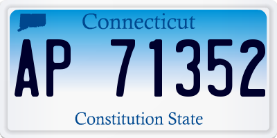 CT license plate AP71352