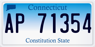 CT license plate AP71354