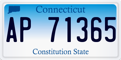 CT license plate AP71365