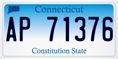 CT license plate AP71376