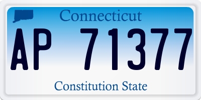 CT license plate AP71377