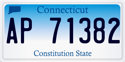 CT license plate AP71382