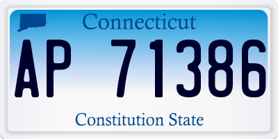 CT license plate AP71386