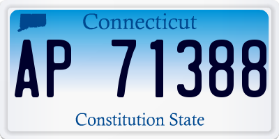 CT license plate AP71388