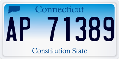 CT license plate AP71389