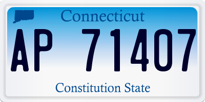 CT license plate AP71407