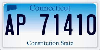 CT license plate AP71410