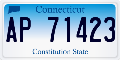 CT license plate AP71423