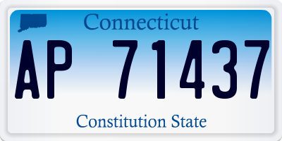 CT license plate AP71437