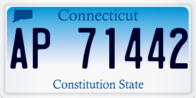 CT license plate AP71442
