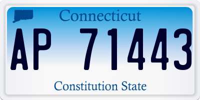 CT license plate AP71443