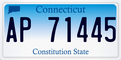 CT license plate AP71445